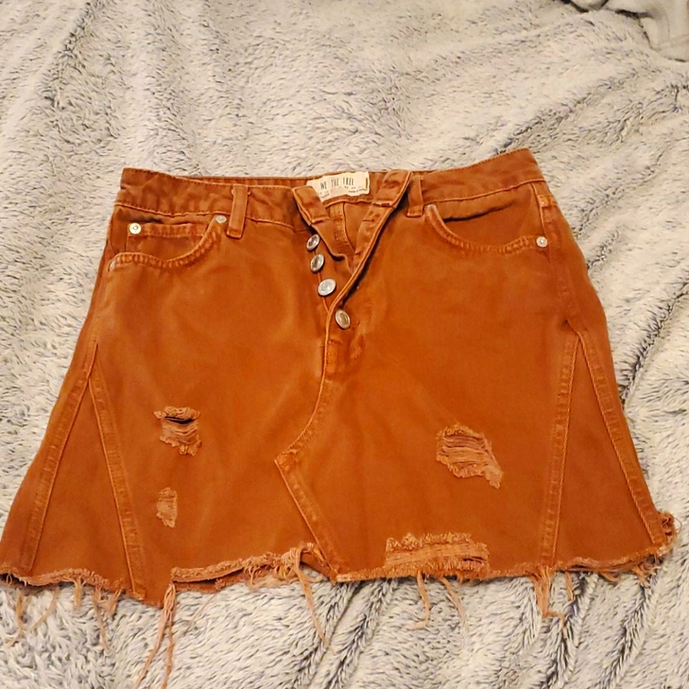 Burnt orange skirt